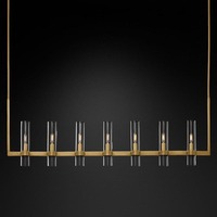 Lustre Duplex Moderne Luxe Léger, pour Salon Spacieux, Restaurant, Villa, en Cuivre et Marbre, Lampes en Marbre