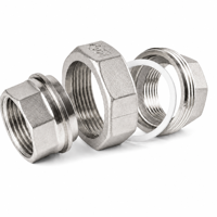 Raccord femelle en acier inoxydable 304, surface lisse, basse pression, DN15 à DN100, 1/2-4 pouces, pour systèmes de plomberie d'alimentation en eau