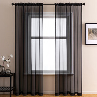 Gaze de fenêtre de rideau d'approvisionnement de plusieurs couleurs de luxe super douce la plus vendue pour le salon