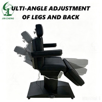 Jincheng Luxe 4 Moteur Noir Base en Acier Inoxydable Médical Facial Spa Salon de Beauté Électrique Rotatif Beauté Chaise Lit
