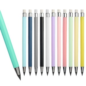 <span class=keywords><strong>Crayon</strong></span> rond éternel Bview Art, lot de 12, sans <span class=keywords><strong>taille</strong></span>-<span class=keywords><strong>crayon</strong></span>, mine de <span class=keywords><strong>crayon</strong></span> non cassable, avec gomme, encre sans encre, <span class=keywords><strong>dessin</strong></span> pour enfants - Product Image 3
