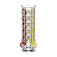 360 °   Support rotatif en métal pour 24 dosettes de café Dolce Gusto, rangement de vaisselle, support de nettoyage pour la maison et le bureau