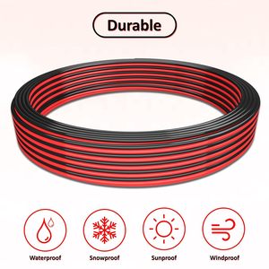 Bobine de fil en silicone rouge flexible 12 AWG, fil de <span class=keywords><strong>cuivre</strong></span> étamé torsadé, plat, résistant à 600V, pour chauffage (-60~200°C), diamètre 18,0 mm - Product Image 5