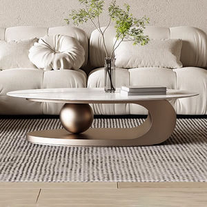 طاولة قهوة حديثة من الفولاذ المقاوم للصدأ لغرفة المعيشة والفندق - Product Image 1