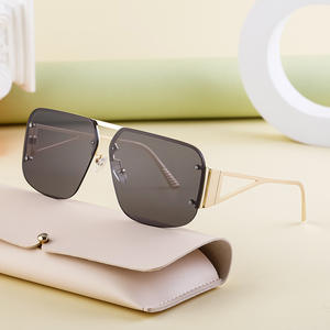 Gafas de sol cuadradas a la moda hechas a medida para mujer, lentes de PC con protección UV400, estilo Instagram, gafas de protección solar transfronterizas - Product Image 3