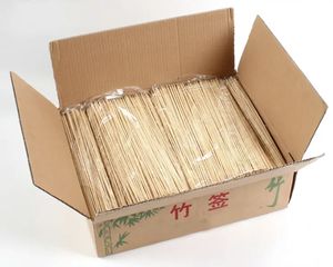 Vente en gros de brochettes de barbecue biodégradables jetables bon marché bâtonnets de barbecue ronds naturels de qualité alimentaire en bambou - Product Image 4