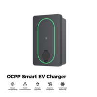 Cargador de Pared para Vehículos Eléctricos Monofásico de 7kW, Carga Rápida CA, con OCPP