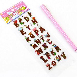 Kids Waterproof 16 Sheets ABC Letter Number <b>Scrapbooking</b> Bullet Stickers Alphabets Puffy 3D Stickers - Product Image 6