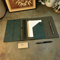 Couverture de carnet A5 en cuir PU réutilisable, étui de journal rechargeable avec bandes élastiques, pochette de protection pour livre