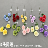 G-050901 Vente en gros de décorations de mariage, support de table, décoration de fond, bouquet artificiel d'hortensia à branche unique