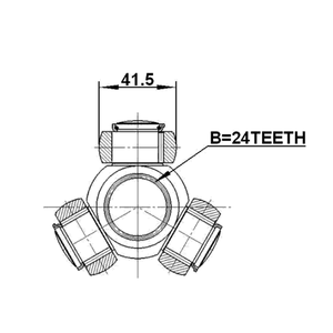 Joint intérieur de <span class=keywords><strong>cv</strong></span> de trépied d'arbre d'entraînement automatique de haute performance 39101-AV315 pour <span class=keywords><strong>Audi</strong></span> - Product Image 2