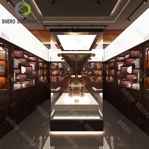 Gabinete de exhibición de vidrio de museo personalizado Diseño Profesional Museo Vitrinas Mostrador de exhibición antiguo de madera con cerradura - Product Image 1