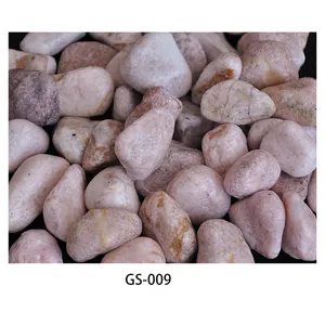 GS-009 de bolas de Color rosa, piedra de guijarro para decoración de jardín