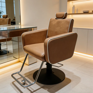 Sillón de Barbería Reclinable Negro para Hombre, Silla Profesional para Corte de Cabello, Silla Hidráulica para Salón de Belleza DM - Product Image 1