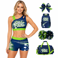 Ensemble de soutien-gorge de sport et short personnalisés pour l'entraînement de cheerleading, pour femmes et filles, avec accessoires d'équipe - Vente en gros