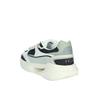 D.A.T.E. Sneakers da Uomo M401-VL-HD-BL Bianche e Blu in Tela, Scarpe Trendy - Product Image 2