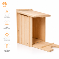 Petite maison en bois pour hiboux d'extérieur, nichoir rectangulaire avec fenêtre pour l'élevage et l'hébergement des hiboux, vente en gros