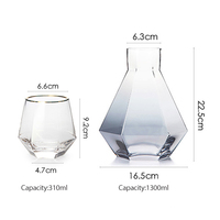 Pichet à eau en verre et cristal, bouilloire, carpe avec couvercle de boule en bois, loisirs créatifs, nouveau Design
