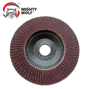 Ingrosso disco con lembo flessibile in resina marrone in alluminio ossido di alluminio in fibra di vetro abrasivo per smerigliatura di metallo - Product Image 1