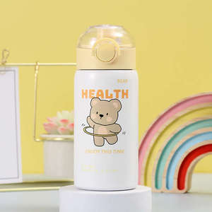 Cute Portable Modern Stainless Steel Vacuum Tumbler Straw <b>Cup</b> with Thermal Insulation Leak-Proof Lid <b>Large</b> Capacity - Product Image 5
