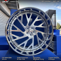 Jantes forgées ZKR Chrome Deep Lip 2 pièces 20 22 24 26 pouces 5x112 5x114.3 5x120 pour Chevrolet Mercedes-Benz BMW Audi Porsche