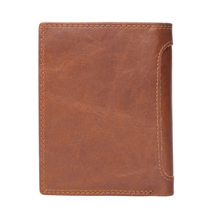 Portefeuille fossile à trois volets en cuir de vachette de qualité supérieure avec blocage RFID pour hommes vente en gros - Product Image 2