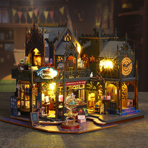 Kit de construction 3D en <span class=keywords><strong>bois</strong></span> DIY, modèle de château démoniaque <span class=keywords><strong>creux</strong></span>, maison de poupée, idéal pour les cadeaux d'anniversaire pour enfants et adultes - Product Image 3