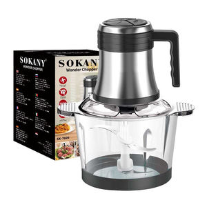 Procesador de alimentos multiusos portátil casero, tazón de acero inoxidable de vidrio eléctrico, <span class=keywords><strong>picadora</strong></span> de carne - Product Image 4