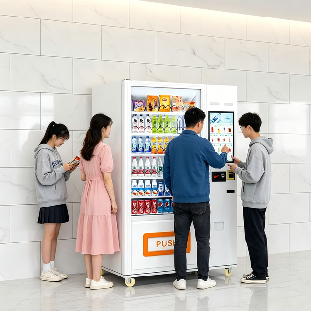 BD Slim Outdoor/Indoor Vending Machine Gym Lobbies Space-Saving Design Halal Vegan Options Supported CE Compliant ADA Coin Token