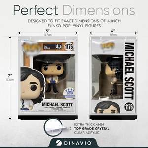 Estuche Protector <span class=keywords><strong>Funko</strong></span> <span class=keywords><strong>Pop</strong></span> - <span class=keywords><strong>Caja</strong></span> de Exhibición Acrílica - Diseño Apilable Resistente Apto para Figuras de Vinilo - Base Negra - Product Image 3