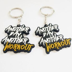 Custom Promotional Price Oem Odm Give Away Mini Soft Pvc Personalised Keyring Keychains with logo - Product Image 2