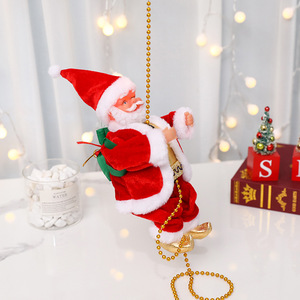 Père Noël musical électrique avec perles grimpantes, figurine décorative de Noël avec perles à grimper - Product Image 3