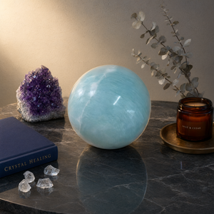 Sphère/boule en pierre d'amazonite - Énergie/Reiki/Cristal thérapeutique - 3 pouces (7,5 cm) de diamètre et 690 g (1,52 lb) - Product Image 3