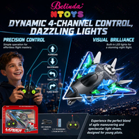 Avion télécommandé en métal Belinda 1:18, avion de chasse RC avec lumière, 27Mhz, modèle d'avion télécommandé pour enfants