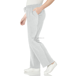 <span class=keywords><strong>Pantalon</strong></span> de sport grande taille pour <span class=keywords><strong>femme</strong></span>, taille mi-haute élastique, décontracté, pour fitness et <span class=keywords><strong>jogging</strong></span>, sur mesure, 100 % coton, devant plat, coupe ample - Product Image 3