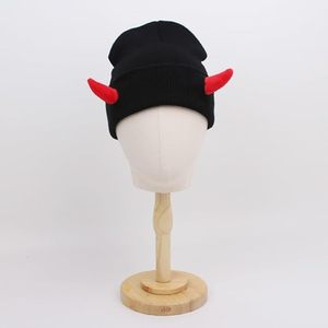 Bonnet tricoté avec cornes de démon pour adultes, hommes et femmes, casquette à cornes de démon, bonnet chaud d'hiver, chapeau hip-hop, promotion, cadeau original - Product Image 2