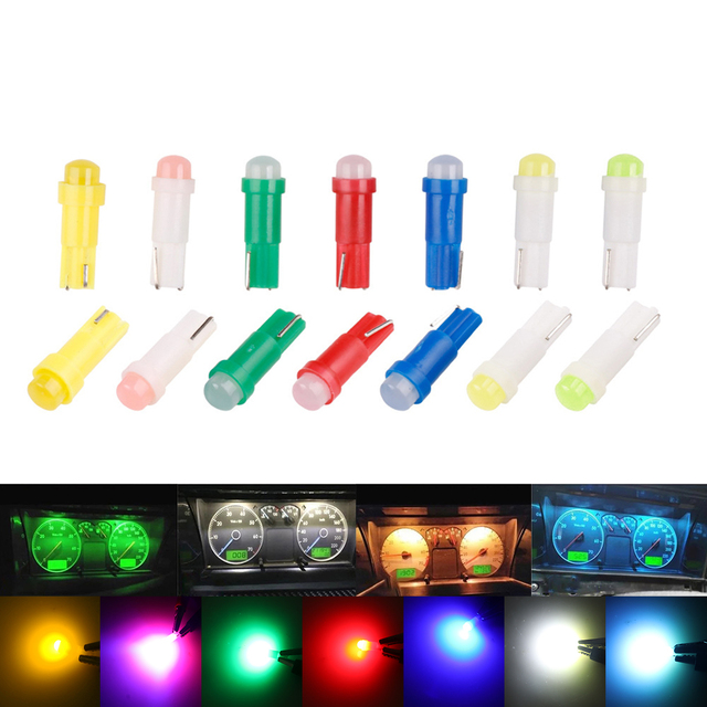 12V Led Car Interior T5 1 SMD Car LED Bulbs Car Dashboard Light Instrument Light Indicator Light Red Blue Green Yellow White