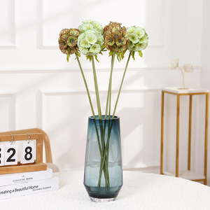 Flores Artificiales de Scabiosa <span class=keywords><strong>Billy</strong></span> Ball, Flores de Seda con Forma de Molino de Viento, Ramo de Flores DIY, Planta Decorativa para Decoración del Hogar y Oficina - Product Image 1