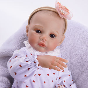 Realistische Silikon Reborn Babypuppe, <span class=keywords><strong>22</strong></span> Zoll, Amerikanisches Kleinkind-Mädchen, Vollsilikon-Neugeborenes - Product Image 4