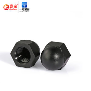 Vít nhà sản xuất Đen Nylon nhựa Nut M3-M10 Đen acorn Nut cách điện Hex hình lục giác trang trí Bìa NUT - Product Image 5