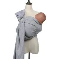 Anel de algodão infantil, anel de linho confortável ajustável para bebê, transportador de envoltórios