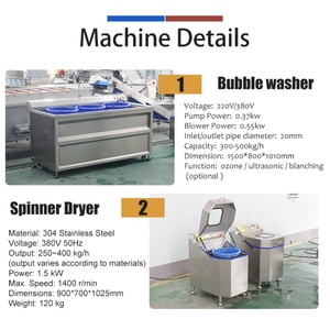 Machine économique de lavage et d'essorage des feuilles de thé, des fruits et des légumes pour usage commercial - Product Image 2