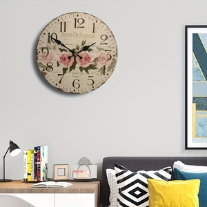 Hiện Đại Mdf Hoa Trang Trí Đồng Hồ Treo Tường Thạch Anh Mặt Duy Nhất Thiết Kế Kỹ Thuật Số Cho Phòng Khách Với Mô Hình Nhà Máy - Product Image 4