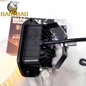 BAOBAO LIGHTING 4 pulgadas <span class=keywords><strong>HONDA</strong></span> faros LED blanco amarillo doble Color aluminio impermeable para motocicleta piezas de bicicleta Motoled - Product Image 5