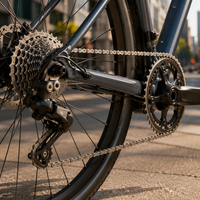 Chaîne de vélo SHENHENG à vitesse unique, 114 maillons, avec maillon maître, en acier renforcé, universelle pour VTT, vélo de route, vélo de ville