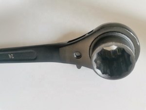 Ratcheting <strong>Socket</strong> 22 X <strong>24mm</strong> Construction Ratchet Wrench Spanner Spud End for Scaffolding Steel Working - Product Image 3