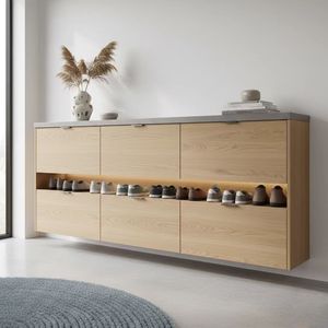 Nouvelle Arrivée : <span class=keywords><strong>Meuble</strong></span> de Rangement à <span class=keywords><strong>Chaussures</strong></span> en MDF Durable, Étagère Murale en Bois pour Entrée, <span class=keywords><strong>Meuble</strong></span> de Salon Gain de Place - Product Image 3