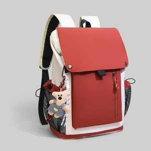 Sac à dos étudiant rouge et blanc en gros, imperméable, pour ordinateur portable, grande capacité, souple, pour les voyages et les trajets quotidiens - Product Image 6
