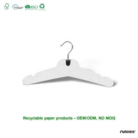 Recycelte Karton-Hosenbügel mit individuellem Logo, OEM, 500 Stück Mindestbestellmenge, einlagig, umweltfreundlich, platzsparend