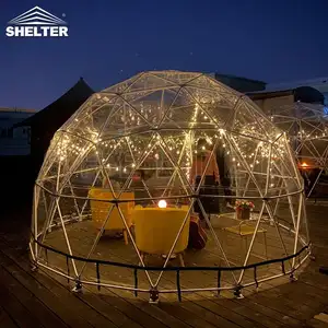 Sunshine 4m Small Dome Retreat Transparenter Garten Hotel Iglu Dome House Glamping Zelt im Freien